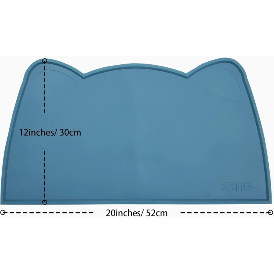 OHMO Bowl Mat for Small Dogs and Cats, Mat for Cat Bowl, Non-Slip Silicone Feeding Mat, Waterproof, Beige, 52 x 30 cm OHMO Bowl Mat for Small Dogs and Cats, Mat for Cat Bowl, Non-Slip Silicone Feeding Mat, Waterproof, Beige, 52 x 30 cm
