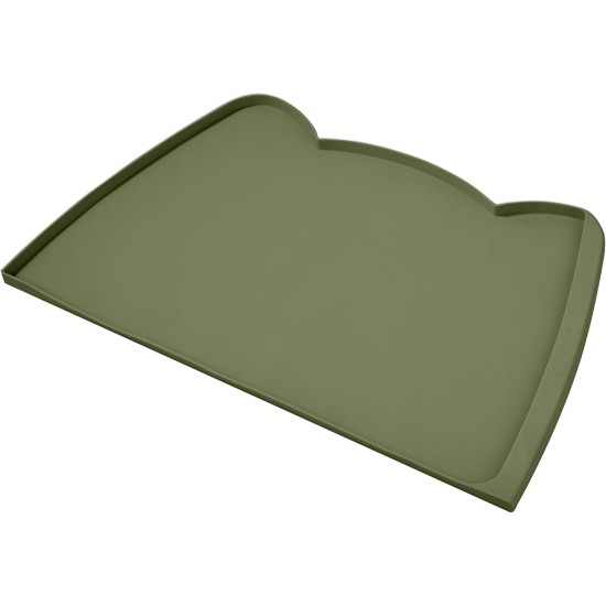 OHMO Bowl Mat for Small Dogs and Cats, Mat for Cat Bowl, Non-Slip Silicone Feeding Mat, Waterproof, Beige, 52 x 30 cm OHMO Bowl Mat for Small Dogs and Cats, Mat for Cat Bowl, Non-Slip Silicone Feeding Mat, Waterproof, Beige, 52 x 30 cm