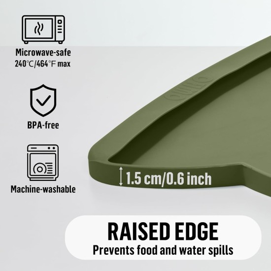 OHMO Bowl Mat for Small Dogs and Cats, Mat for Cat Bowl, Non-Slip Silicone Feeding Mat, Waterproof, Beige, 52 x 30 cm OHMO Bowl Mat for Small Dogs and Cats, Mat for Cat Bowl, Non-Slip Silicone Feeding Mat, Waterproof, Beige, 52 x 30 cm