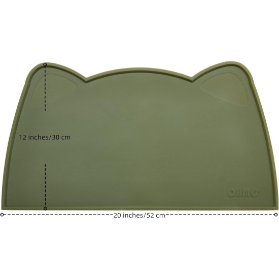 OHMO Bowl Mat for Small Dogs and Cats, Mat for Cat Bowl, Non-Slip Silicone Feeding Mat, Waterproof, Beige, 52 x 30 cm OHMO Bowl Mat for Small Dogs and Cats, Mat for Cat Bowl, Non-Slip Silicone Feeding Mat, Waterproof, Beige, 52 x 30 cm