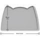 OHMO Bowl Mat for Small Dogs and Cats, Mat for Cat Bowl, Non-Slip Silicone Feeding Mat, Waterproof, Beige, 52 x 30 cm