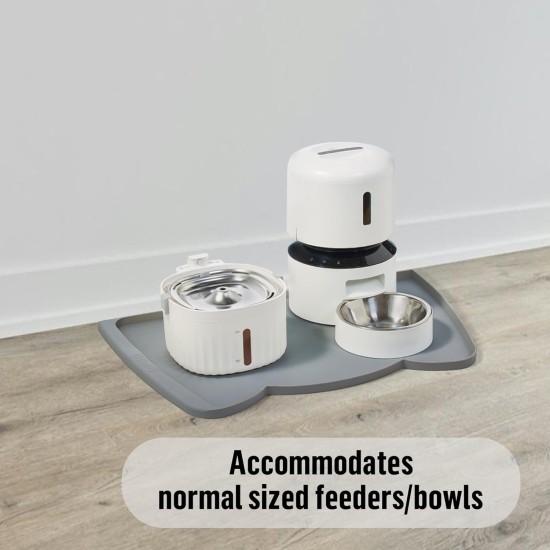 OHMO Bowl Mat for Small Dogs and Cats, Mat for Cat Bowl, Non-Slip Silicone Feeding Mat, Waterproof, Beige, 52 x 30 cm OHMO Bowl Mat for Small Dogs and Cats, Mat for Cat Bowl, Non-Slip Silicone Feeding Mat, Waterproof, Beige, 52 x 30 cm