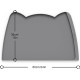 OHMO Bowl Mat for Small Dogs and Cats, Mat for Cat Bowl, Non-Slip Silicone Feeding Mat, Waterproof, Beige, 52 x 30 cm