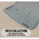 OHMO Bowl Mat for Small Dogs and Cats, Mat for Cat Bowl, Non-Slip Silicone Feeding Mat, Waterproof, Beige, 52 x 30 cm
