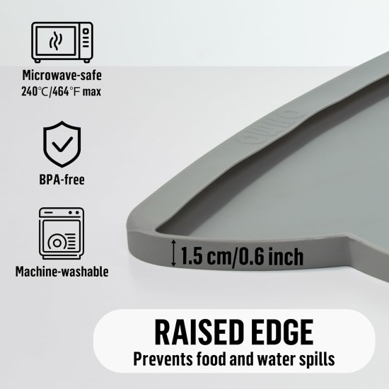 OHMO Bowl Mat for Small Dogs and Cats, Mat for Cat Bowl, Non-Slip Silicone Feeding Mat, Waterproof, Beige, 52 x 30 cm OHMO Bowl Mat for Small Dogs and Cats, Mat for Cat Bowl, Non-Slip Silicone Feeding Mat, Waterproof, Beige, 52 x 30 cm