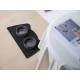 OHMO Bowl Mat for Small Dogs and Cats, Mat for Cat Bowl, Non-Slip Silicone Feeding Mat, Waterproof, Beige, 52 x 30 cm