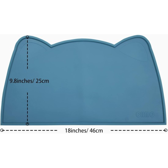 OHMO Bowl Mat for Small Dogs and Cats, Mat for Cat Bowl, Non-Slip Silicone Feeding Mat, Waterproof, Beige, 52 x 30 cm OHMO Bowl Mat for Small Dogs and Cats, Mat for Cat Bowl, Non-Slip Silicone Feeding Mat, Waterproof, Beige, 52 x 30 cm