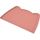 OHMO Bowl Mat for Small Dogs and Cats, Mat for Cat Bowl, Non-Slip Silicone Feeding Mat, Waterproof, Beige, 52 x 30 cm