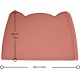 OHMO Bowl Mat for Small Dogs and Cats, Mat for Cat Bowl, Non-Slip Silicone Feeding Mat, Waterproof, Beige, 52 x 30 cm