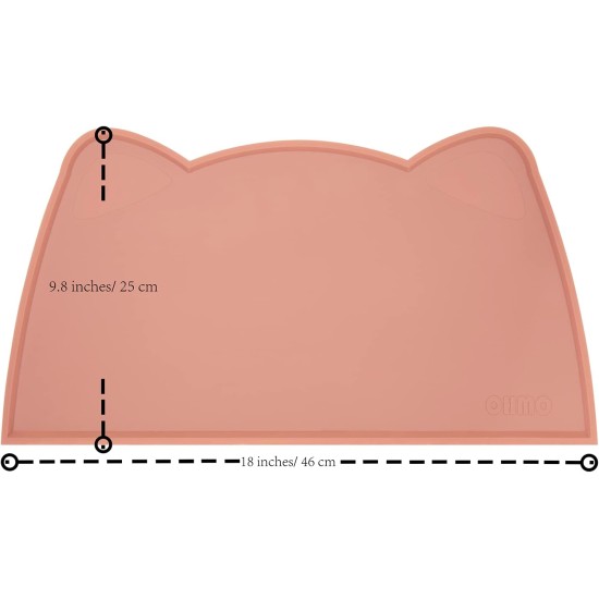 OHMO Bowl Mat for Small Dogs and Cats, Mat for Cat Bowl, Non-Slip Silicone Feeding Mat, Waterproof, Beige, 52 x 30 cm OHMO Bowl Mat for Small Dogs and Cats, Mat for Cat Bowl, Non-Slip Silicone Feeding Mat, Waterproof, Beige, 52 x 30 cm
