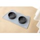 OHMO Bowl Mat for Small Dogs and Cats, Mat for Cat Bowl, Non-Slip Silicone Feeding Mat, Waterproof, Beige, 52 x 30 cm
