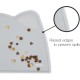 OHMO Bowl Mat for Small Dogs and Cats, Mat for Cat Bowl, Non-Slip Silicone Feeding Mat, Waterproof, Beige, 52 x 30 cm