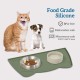 OHMO Bowl Mat for Small Dogs and Cats, Mat for Cat Bowl, Non-Slip Silicone Feeding Mat, Waterproof, Beige, 52 x 30 cm OHMO Bowl Mat for Small Dogs and Cats, Mat for Cat Bowl, Non-Slip Silicone Feeding Mat, Waterproof, Beige, 52 x 30 cm