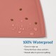 OHMO Bowl Mat for Small Dogs and Cats, Mat for Cat Bowl, Non-Slip Silicone Feeding Mat, Waterproof, Beige, 52 x 30 cm