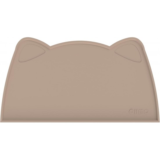 OHMO Bowl Mat for Small Dogs and Cats, Mat for Cat Bowl, Non-Slip Silicone Feeding Mat, Waterproof, Beige, 52 x 30 cm OHMO Bowl Mat for Small Dogs and Cats, Mat for Cat Bowl, Non-Slip Silicone Feeding Mat, Waterproof, Beige, 52 x 30 cm