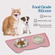 OHMO Bowl Mat for Small Dogs and Cats, Mat for Cat Bowl, Non-Slip Silicone Feeding Mat, Waterproof, Beige, 52 x 30 cm OHMO Bowl Mat for Small Dogs and Cats, Mat for Cat Bowl, Non-Slip Silicone Feeding Mat, Waterproof, Beige, 52 x 30 cm