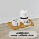OHMO Bowl Mat for Small Dogs and Cats, Mat for Cat Bowl, Non-Slip Silicone Feeding Mat, Waterproof, Beige, 52 x 30 cm