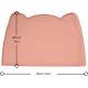 OHMO Bowl Mat for Small Dogs and Cats, Mat for Cat Bowl, Non-Slip Silicone Feeding Mat, Waterproof, Beige, 52 x 30 cm