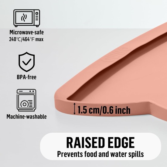 OHMO Bowl Mat for Small Dogs and Cats, Mat for Cat Bowl, Non-Slip Silicone Feeding Mat, Waterproof, Beige, 52 x 30 cm OHMO Bowl Mat for Small Dogs and Cats, Mat for Cat Bowl, Non-Slip Silicone Feeding Mat, Waterproof, Beige, 52 x 30 cm