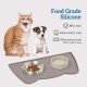 OHMO Bowl Mat for Small Dogs and Cats, Mat for Cat Bowl, Non-Slip Silicone Feeding Mat, Waterproof, Beige, 52 x 30 cm OHMO Bowl Mat for Small Dogs and Cats, Mat for Cat Bowl, Non-Slip Silicone Feeding Mat, Waterproof, Beige, 52 x 30 cm