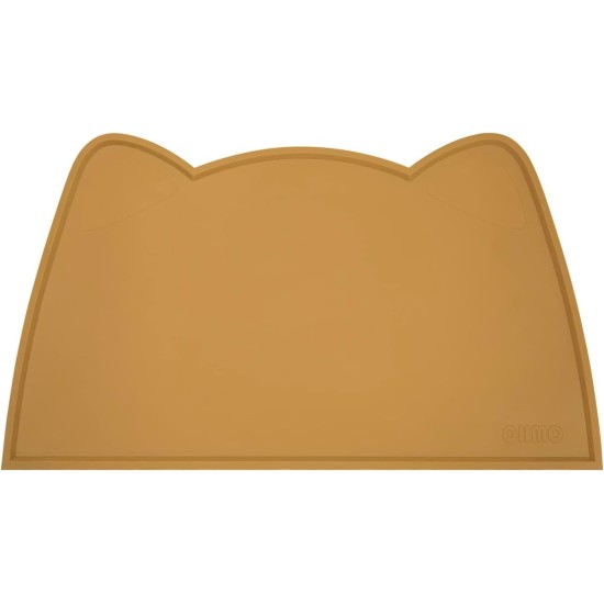 OHMO Bowl Mat for Small Dogs and Cats, Mat for Cat Bowl, Non-Slip Silicone Feeding Mat, Waterproof, Beige, 52 x 30 cm OHMO Bowl Mat for Small Dogs and Cats, Mat for Cat Bowl, Non-Slip Silicone Feeding Mat, Waterproof, Beige, 52 x 30 cm