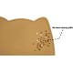 OHMO Bowl Mat for Small Dogs and Cats, Mat for Cat Bowl, Non-Slip Silicone Feeding Mat, Waterproof, Beige, 52 x 30 cm