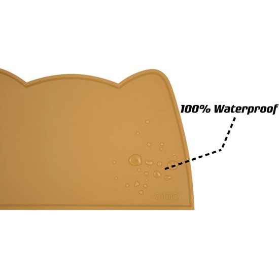OHMO Bowl Mat for Small Dogs and Cats, Mat for Cat Bowl, Non-Slip Silicone Feeding Mat, Waterproof, Beige, 52 x 30 cm OHMO Bowl Mat for Small Dogs and Cats, Mat for Cat Bowl, Non-Slip Silicone Feeding Mat, Waterproof, Beige, 52 x 30 cm