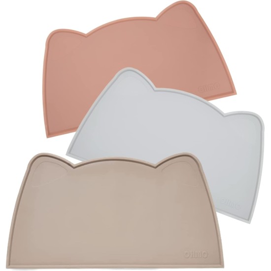 OHMO Bowl Mat for Small Dogs and Cats, Mat for Cat Bowl, Non-Slip Silicone Feeding Mat, Waterproof, Beige, 52 x 30 cm OHMO Bowl Mat for Small Dogs and Cats, Mat for Cat Bowl, Non-Slip Silicone Feeding Mat, Waterproof, Beige, 52 x 30 cm