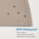 OHMO Bowl Mat for Small Dogs and Cats, Mat for Cat Bowl, Non-Slip Silicone Feeding Mat, Waterproof, Beige, 52 x 30 cm