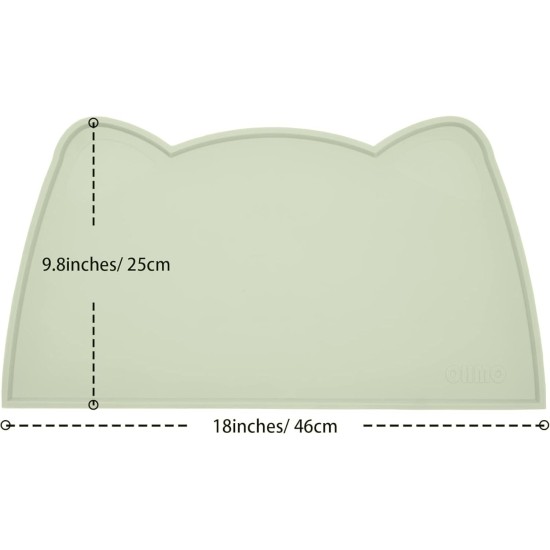 OHMO Bowl Mat for Small Dogs and Cats, Mat for Cat Bowl, Non-Slip Silicone Feeding Mat, Waterproof, Beige, 52 x 30 cm OHMO Bowl Mat for Small Dogs and Cats, Mat for Cat Bowl, Non-Slip Silicone Feeding Mat, Waterproof, Beige, 52 x 30 cm