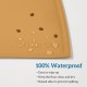 OHMO Bowl Mat for Small Dogs and Cats, Mat for Cat Bowl, Non-Slip Silicone Feeding Mat, Waterproof, Beige, 52 x 30 cm
