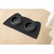 OHMO Bowl Mat for Small Dogs and Cats, Mat for Cat Bowl, Non-Slip Silicone Feeding Mat, Waterproof, Beige, 52 x 30 cm