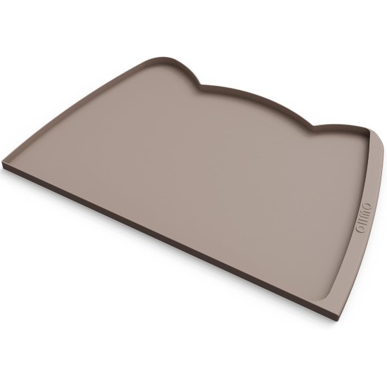 OHMO Bowl Mat for Small Dogs and Cats, Mat for Cat Bowl, Non-Slip Silicone Feeding Mat, Waterproof, Beige, 52 x 30 cm OHMO Bowl Mat for Small Dogs and Cats, Mat for Cat Bowl, Non-Slip Silicone Feeding Mat, Waterproof, Beige, 52 x 30 cm