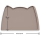 OHMO Bowl Mat for Small Dogs and Cats, Mat for Cat Bowl, Non-Slip Silicone Feeding Mat, Waterproof, Beige, 52 x 30 cm
