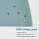 OHMO Bowl Mat for Small Dogs and Cats, Mat for Cat Bowl, Non-Slip Silicone Feeding Mat, Waterproof, Beige, 52 x 30 cm