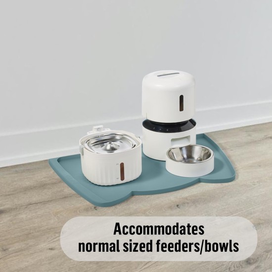 OHMO Bowl Mat for Small Dogs and Cats, Mat for Cat Bowl, Non-Slip Silicone Feeding Mat, Waterproof, Beige, 52 x 30 cm OHMO Bowl Mat for Small Dogs and Cats, Mat for Cat Bowl, Non-Slip Silicone Feeding Mat, Waterproof, Beige, 52 x 30 cm