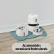 OHMO Bowl Mat for Small Dogs and Cats, Mat for Cat Bowl, Non-Slip Silicone Feeding Mat, Waterproof, Beige, 52 x 30 cm
