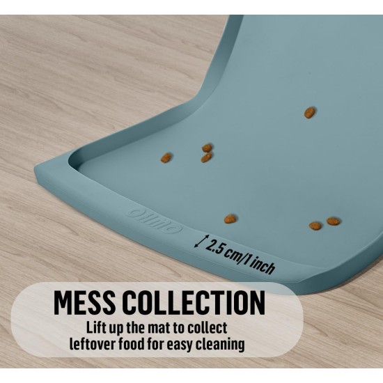 OHMO Bowl Mat for Small Dogs and Cats, Mat for Cat Bowl, Non-Slip Silicone Feeding Mat, Waterproof, Beige, 52 x 30 cm OHMO Bowl Mat for Small Dogs and Cats, Mat for Cat Bowl, Non-Slip Silicone Feeding Mat, Waterproof, Beige, 52 x 30 cm