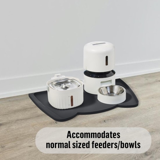 OHMO Bowl Mat for Small Dogs and Cats, Mat for Cat Bowl, Non-Slip Silicone Feeding Mat, Waterproof, Beige, 52 x 30 cm OHMO Bowl Mat for Small Dogs and Cats, Mat for Cat Bowl, Non-Slip Silicone Feeding Mat, Waterproof, Beige, 52 x 30 cm