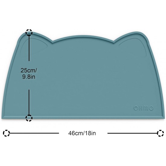 OHMO Bowl Mat for Small Dogs and Cats, Mat for Cat Bowl, Non-Slip Silicone Feeding Mat, Waterproof, Beige, 52 x 30 cm OHMO Bowl Mat for Small Dogs and Cats, Mat for Cat Bowl, Non-Slip Silicone Feeding Mat, Waterproof, Beige, 52 x 30 cm