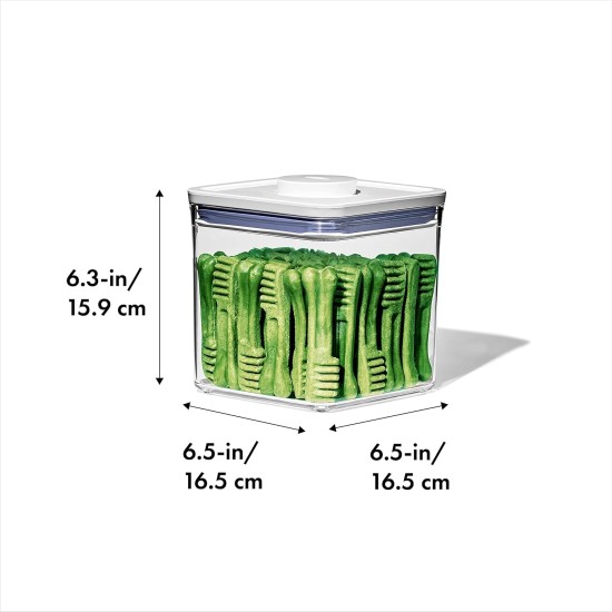 OXO Good Grips Pet Pop Container - 2.6L, Ideal for up to 3lb Dog Food or 2lb Cat Food, Airtight Storage Container for Dog and Cat Food, BPA Free OXO Good Grips Pet Pop Container - 2.6L, Ideal for up to 3lb Dog Food or 2lb Cat Food, Airtight Storage Container for Dog and Cat Food, BPA Free