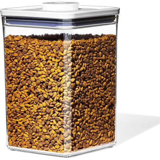 OXO Good Grips Pet Pop Container - 2.6L, Ideal for up to 3lb Dog Food or 2lb Cat Food, Airtight Storage Container for Dog and Cat Food, BPA Free OXO Good Grips Pet Pop Container - 2.6L, Ideal for up to 3lb Dog Food or 2lb Cat Food, Airtight Storage Container for Dog and Cat Food, BPA Free