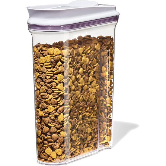 OXO Good Grips Pet Pop Container - 2.6L, Ideal for up to 3lb Dog Food or 2lb Cat Food, Airtight Storage Container for Dog and Cat Food, BPA Free OXO Good Grips Pet Pop Container - 2.6L, Ideal for up to 3lb Dog Food or 2lb Cat Food, Airtight Storage Container for Dog and Cat Food, BPA Free