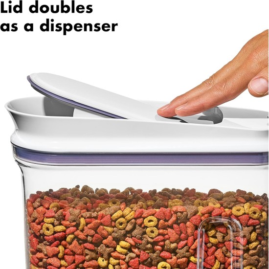 OXO Good Grips Pet Pop Container - 2.6L, Ideal for up to 3lb Dog Food or 2lb Cat Food, Airtight Storage Container for Dog and Cat Food, BPA Free OXO Good Grips Pet Pop Container - 2.6L, Ideal for up to 3lb Dog Food or 2lb Cat Food, Airtight Storage Container for Dog and Cat Food, BPA Free