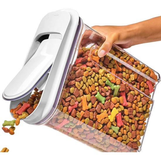 OXO Good Grips Pet Pop Container - 2.6L, Ideal for up to 3lb Dog Food or 2lb Cat Food, Airtight Storage Container for Dog and Cat Food, BPA Free OXO Good Grips Pet Pop Container - 2.6L, Ideal for up to 3lb Dog Food or 2lb Cat Food, Airtight Storage Container for Dog and Cat Food, BPA Free