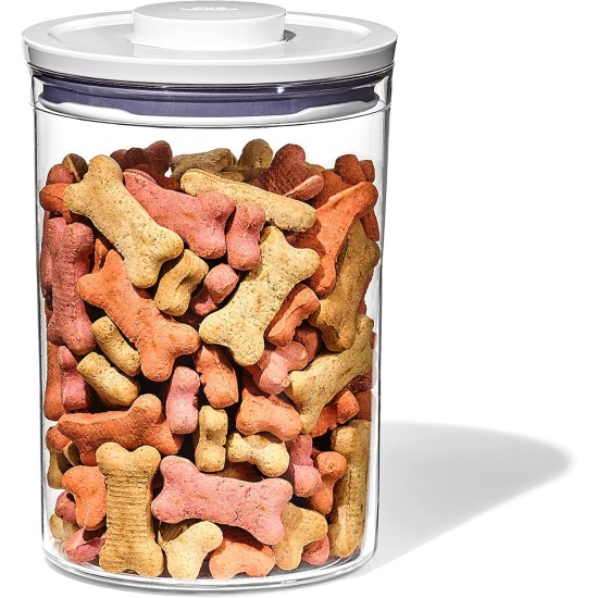 OXO Good Grips Pet Pop Container - 2.6L, Ideal for up to 3lb Dog Food or 2lb Cat Food, Airtight Storage Container for Dog and Cat Food, BPA Free OXO Good Grips Pet Pop Container - 2.6L, Ideal for up to 3lb Dog Food or 2lb Cat Food, Airtight Storage Container for Dog and Cat Food, BPA Free