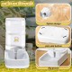 Old Tjikko Automatic Food and Water Dispenser for Cats and Dogs, Automatic Feeder and Water Drinker Set for Small Animals, Dog Bowl, 3.8 Litres PBA Free
