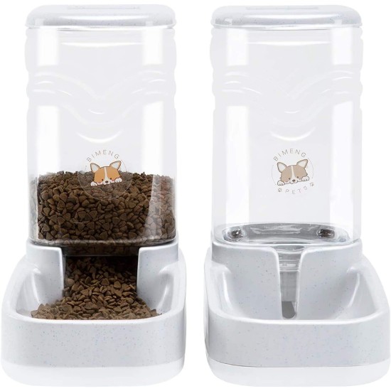 Old Tjikko Automatic Food and Water Dispenser for Cats and Dogs, Automatic Feeder and Water Drinker Set for Small Animals, Dog Bowl, 3.8 Litres PBA Free Old Tjikko Automatic Food and Water Dispenser for Cats and Dogs, Automatic Feeder and Water Drinker Set for Small Animals, Dog Bowl, 3.8 Litres PBA Free
