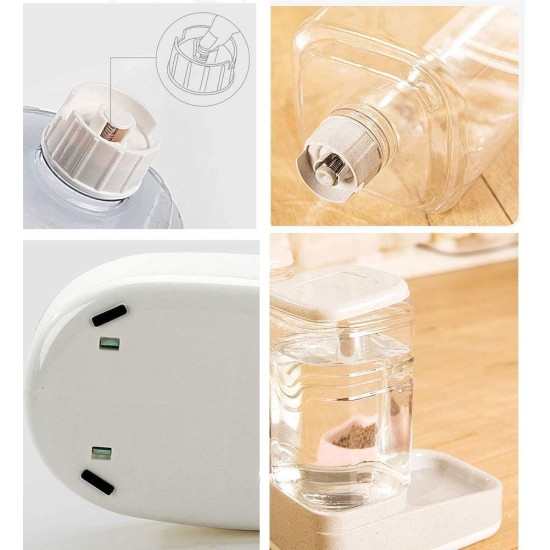 Old Tjikko Automatic Food and Water Dispenser for Cats and Dogs, Automatic Feeder and Water Drinker Set for Small Animals, Dog Bowl, 3.8 Litres PBA Free Old Tjikko Automatic Food and Water Dispenser for Cats and Dogs, Automatic Feeder and Water Drinker Set for Small Animals, Dog Bowl, 3.8 Litres PBA Free