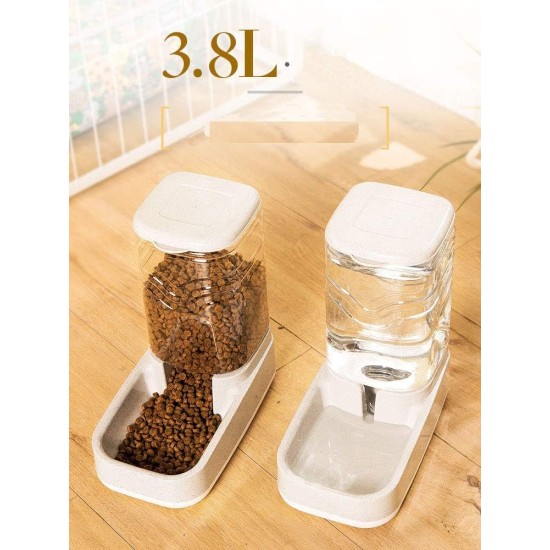 Old Tjikko Automatic Food and Water Dispenser for Cats and Dogs, Automatic Feeder and Water Drinker Set for Small Animals, Dog Bowl, 3.8 Litres PBA Free Old Tjikko Automatic Food and Water Dispenser for Cats and Dogs, Automatic Feeder and Water Drinker Set for Small Animals, Dog Bowl, 3.8 Litres PBA Free